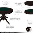 Ver imagem 4 de Conjunto Mesa de Jogos Carteado Bellagio Tampo Reversível e 4 Cadeiras Madeira Poker Base Estrela Ve