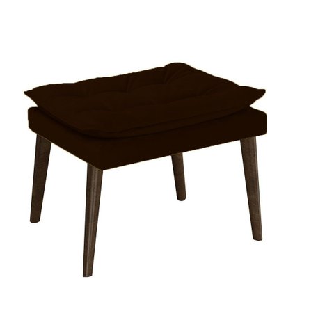 Puff Banqueta Decorativa Para Sala E Quarto Opala Suede Marrom -LM DECOR