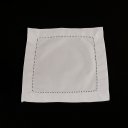 Ver imagem 3 de Porta Copos de Tecido Antonieta Branco - Algodão, Ponto Ajour, 15x15cm