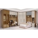 Ver imagem 3 de Guarda Roupa Modulado Ponte 2 Portas 2450x1000mm Setiba Plus Rimo Carvalho/fendi
