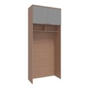Ver imagem 1 de Guarda Roupa Modulado Ponte 2 Portas 2450x1000mm Setiba Plus Rimo Carvalho/fendi