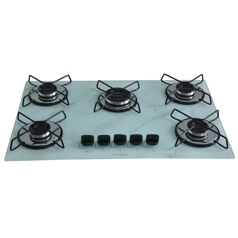 Cooktop Gás 5 Bocas Ultra Chama 127/220 Branco