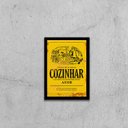 Ver imagem 1 de Quadro Cozinhar é o Modo De Demonstrar Amor 24x18cm - com vidro:Madeira preta