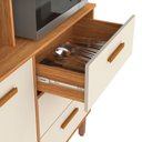 Ver imagem 7 de Cozinha Compacta 7 Portas 3 Gavetas com Nicho para Microondas e Garrafeiro Modena Yescasa Cinamomo/Off White Bege