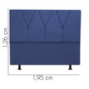 Ver imagem 2 de Cabeceira Estofada King 195CM Jade Suede Azul Marinho - D A DECOR D&A Decor