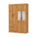 Ver imagem 2 de Guarda Roupa Casal Lu 4 Portas 2 Gavetas com Espelho Carioca Móveis