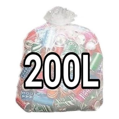 Kit 4 Sacos Lixo Transparente 200l Reforçado 400 Unidades:Cinza-claro