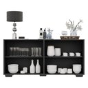 Ver imagem 6 de Aparador Buffet 4 Portas com Pés Quadrados Veneza Multimóveis V3557 Preto