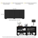 Ver imagem 4 de Aparador Buffet 4 Portas com Pés Quadrados Veneza Multimóveis V3557 Preto