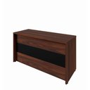 Ver imagem 2 de Balcão de Atendimento 135 cm Reto Baixo Recepção F5 Office Cor:Louro Preto com Preto