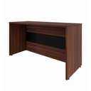 Ver imagem 7 de Balcão de Atendimento 135 cm Reto Baixo Recepção F5 Office Cor:Louro Preto com Preto