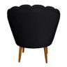 Kit 2 Poltronas Decorativa Sala de Estar Pétala Veludo Preto - Montanaris Decor MD MONTANARIS DECOR - 4