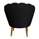 Ver imagem 5 de Kit 2 Poltronas Decorativa Sala de Estar Pétala Veludo Preto - Montanaris Decor MD MONTANARIS DECOR