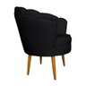 Kit 2 Poltronas Decorativa Sala de Estar Pétala Veludo Preto - Montanaris Decor MD MONTANARIS DECOR - 3