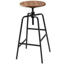 Ver imagem 1 de Banqueta Anacapri Assento Formica Imbuia com Base Preta 84 Cm (alt) - 47090