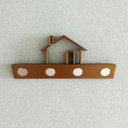 Ver imagem 3 de Porta Chaves Magnético Casinha - 4 ímãs - Toque 3D: Bronze