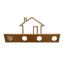 Ver imagem 1 de Porta Chaves Magnético Casinha - 4 ímãs - Toque 3D: Bronze