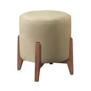 Ver imagem 1 de Puff Decorativo Banqueta Thor Luxo Veludo - Bege