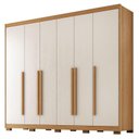 Ver imagem 1 de Guarda Roupa Casal Platinium 6 Portas 6 Gavetas Cinamomo Areia Fosco - Zanzini