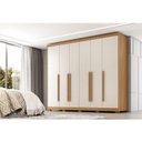 Ver imagem 3 de Guarda Roupa Casal Platinium 6 Portas 6 Gavetas Cinamomo Areia Fosco - Zanzini