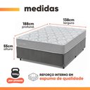 Ver imagem 3 de Cama Box Casal Double Face 100% D33 Edén 138x188x55cm Herval até - Suporta até 100kg por Pessoa