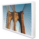 Ver imagem 2 de Quadro Decorativo Cidade Nova York Brooklyn Bridge - Linhas Convergentes em Moldura Caixa Tacolado M