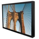 Ver imagem 3 de Quadro Decorativo Cidade Nova York Brooklyn Bridge - Linhas Convergentes em Moldura Caixa Tacolado M