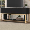 Ver imagem 1 de Rack para Tv até 55 Polegadas Hover Wood Preto 700016 - Manfroi