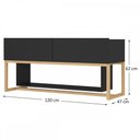 Ver imagem 3 de Rack para Tv até 55 Polegadas Hover Wood Preto 700016 - Manfroi