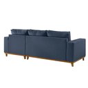 Ver imagem 5 de Sofá Fixo com Chaise 2,5m Cronos Linho com Molas Lado Direito Meu Sofá Online