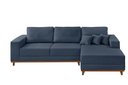 Ver imagem 2 de Sofá Fixo com Chaise 2,5m Cronos Linho com Molas Lado Direito Meu Sofá Online