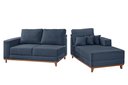 Ver imagem 6 de Sofá Fixo com Chaise 2,5m Cronos Linho com Molas Lado Direito Meu Sofá Online