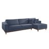 Sofá Fixo com Chaise 2,5m Cronos Linho com Molas Lado Direito Meu Sofá Online - 2