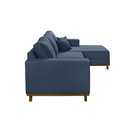 Ver imagem 3 de Sofá Fixo com Chaise 2,5m Cronos Linho com Molas Lado Direito Meu Sofá Online