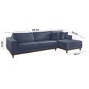 Ver imagem 7 de Sofá Fixo com Chaise 2,5m Cronos Linho com Molas Lado Direito Meu Sofá Online