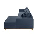 Ver imagem 4 de Sofá Fixo com Chaise 2,5m Cronos Linho com Molas Lado Direito Meu Sofá Online