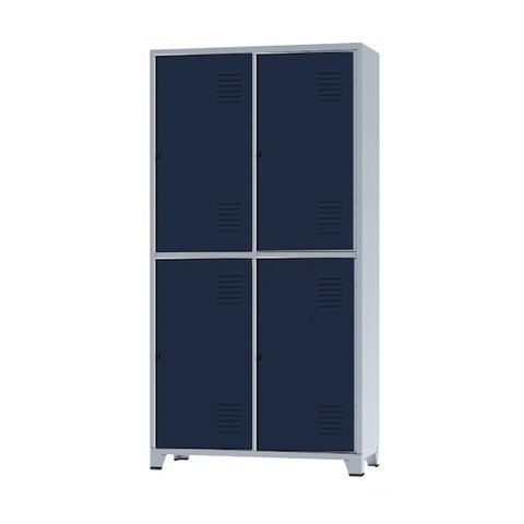 Roupeiro de Aço Insalubre 4 Portas Vestiário Nr 18/24 com Chave Azul Claro