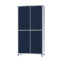 Ver imagem 1 de Roupeiro de Aço Insalubre 4 Portas Vestiário Nr 18/24 com Chave Azul Claro