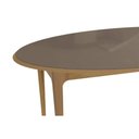 Ver imagem 5 de Mesa Jantar Mira Madeira Maciça c/ Tampo Madeirado c/ Vidro 180x105cm Carvalho/Off White Kappesberg
