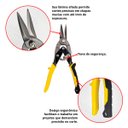 Ver imagem 4 de Tesoura Aviação Corte Reto para Chapa Funileiro Calheiro