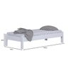 Cama de Solteiro Turca de Madeira Maciça Reforçada Branco - 2
