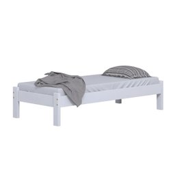 Cama de Solteiro Turca de Madeira Maciça Reforçada Branco - 3
