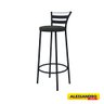 Banqueta Alta para Balcão/bistrô em Aço Carbono - Preto/preto Fabone - 1