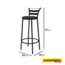 Banqueta Alta para Balcão/bistrô em Aço Carbono - Preto/preto Fabone - 2