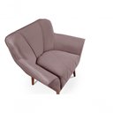 Ver imagem 4 de Cadeira Poltrona Yasmin Veludo Decorativa Império Estofados Rosê