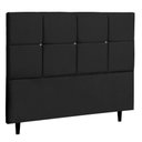 Ver imagem 1 de Cabeceira Solteiro Jbe Moveis Paris 94cm Preta Cama Box 88cm