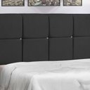 Ver imagem 2 de Cabeceira Solteiro Jbe Moveis Paris 94cm Preta Cama Box 88cm