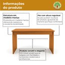 Ver imagem 2 de Escrivaninha Veneza 140cm Madeira Maciça Mesa Escritório Quarto Home Office Moderna Freijó