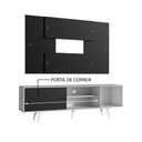 Ver imagem 5 de Rack Madesa Dubai com Pés e Painel para Tv até 58 Polegadas Branco/preto 7377 Cor:branco/preto/preto