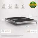 Ver imagem 4 de Cama Base Box Queen Unique 158x198 Sommier Moderno Pés de Ferro Linho Cinza - Desk Design